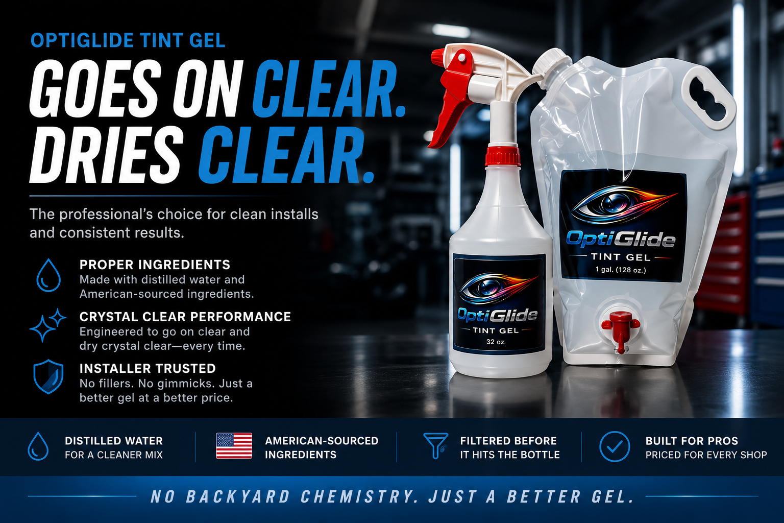 OptiGlide Tint Gel bottle and gallon product image